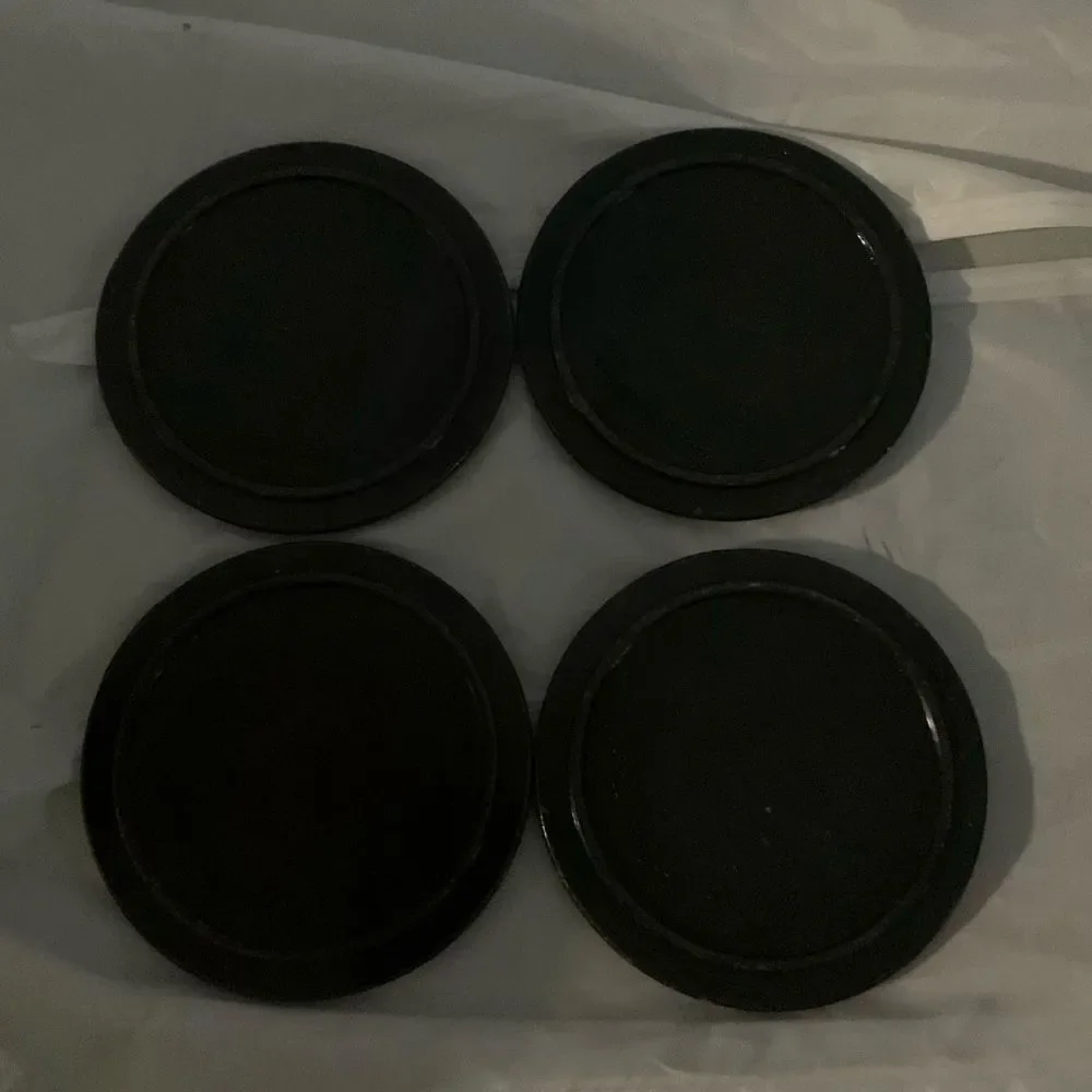 Walt Disney World 3 1/4” Metal Drink Coasters Set Of 4 Made In Canada